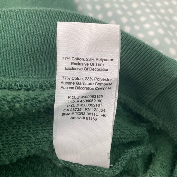 Tna (Aritzia) forest green cropped sweat fleece hoodie, size S - Picture 4 of 4